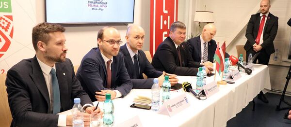Подписание договора о проведении чемпионата мира 2021 года Подписание договора о проведении чемпионата мира 2021 года - Sputnik Latvija