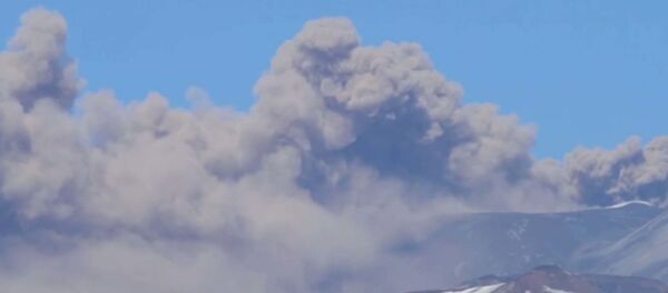 Проснувшийся вулкан Этна в Сицилии Проснувшийся вулкан Этна в Сицилии - Sputnik Latvija