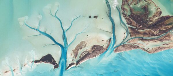 Вид из космоса на Лонг-Айленд, Багамские острова Вид из космоса на Лонг-Айленд, Багамские острова - Sputnik Латвия