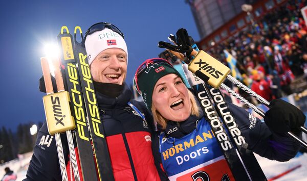 Латвия в супермиксте на чемпионате мира по биатлону замкнула топ-10 - Sputnik Латвия