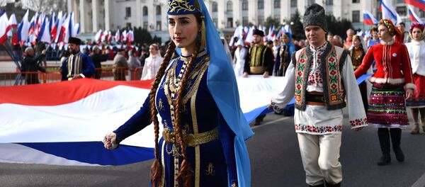Празднование 5-й годовщины присоединения Крыма к России - Sputnik Латвия