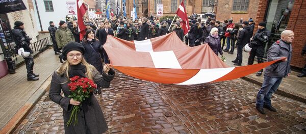 Шествие легионеров в Риге 16 марта 2019 - Sputnik Латвия