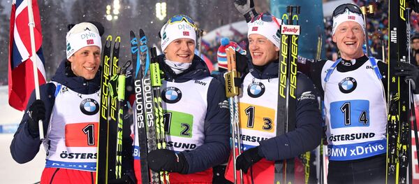 Биатлон. Чемпионат мира. Мужчины. Эстафета - Sputnik Латвия