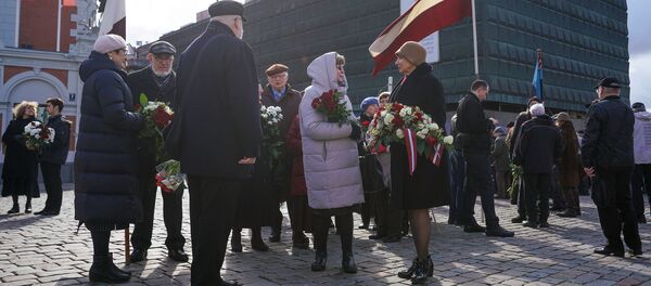 Pasākums pie Okupācijas muzeja Pasākums pie Okupācijas muzeja - Sputnik Latvija