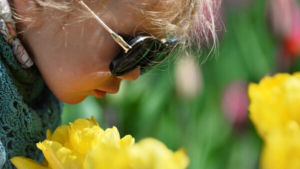 Ребенок в Никитском ботаническом саду в Крыму - Sputnik Latvija