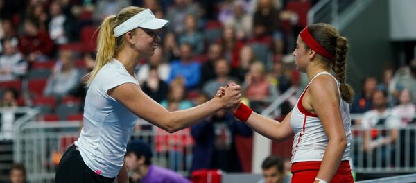 Матч Кубка Федерации между Еленой Остапенко и Моной Бартель - Sputnik Латвия