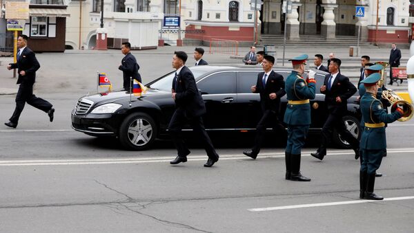 Лидер КНДР Ким Чен Ын во Владивостоке - Sputnik Latvija