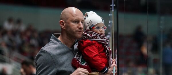 Контрольный матч по хоккею между сборными Латвии и России в Риге 24 апреля - Sputnik Латвия