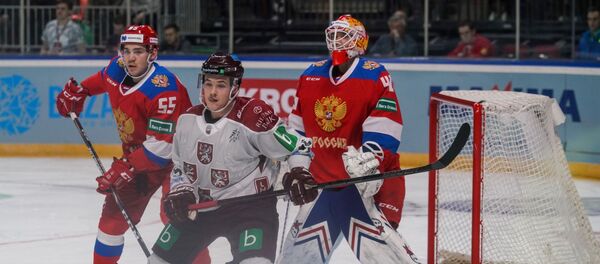 Контрольный матч по хоккею между сборными Латвии и России в Риге 24 апреля - Sputnik Латвия