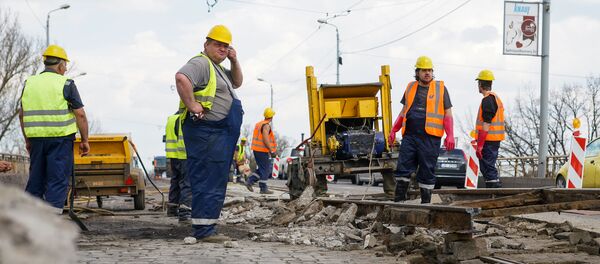 Ремонтные работы на Брасовском мосту в Риге - Sputnik Латвия