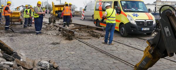 Ремонтные работы на Брасовском мосту в Риге - Sputnik Латвия