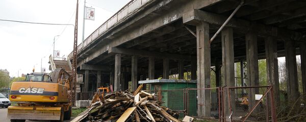 Ремонтные работы на Брасовском мосту в Риге Ремонтные работы на Брасовском мосту в Риге - Sputnik Latvija