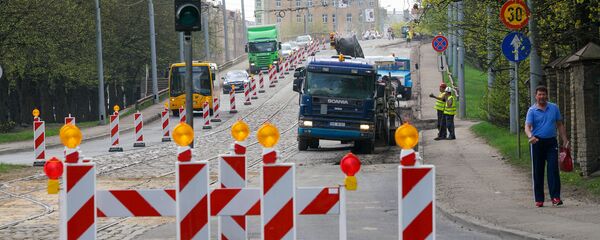 Ремонтные работы на Брасовском мосту в Риге - Sputnik Латвия