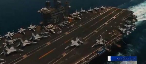 Иранский беспилотник заснял авианосец США в Персидском заливе - Sputnik Latvija