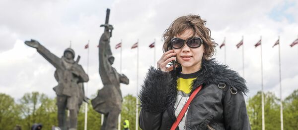 Соорганизатор акции Бессмертный полк в Риге Маргарита Драгиле  Соорганизатор акции Бессмертный полк в Риге Маргарита Драгиле  - Sputnik Latvija