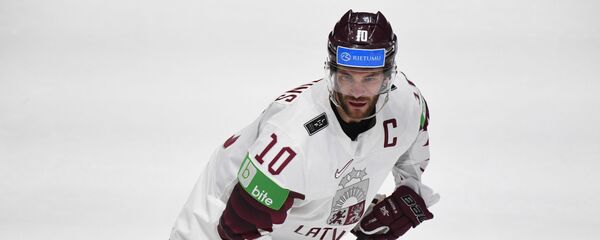 Лаурис Дарзиньш в матче группового этапа чемпионата мира Лаурис Дарзиньш в матче группового этапа чемпионата мира - Sputnik Латвия