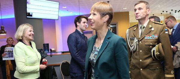 Президент Эстонии Керсти Кальюлайд на конференция имени Леннарта Мери - Sputnik Латвия