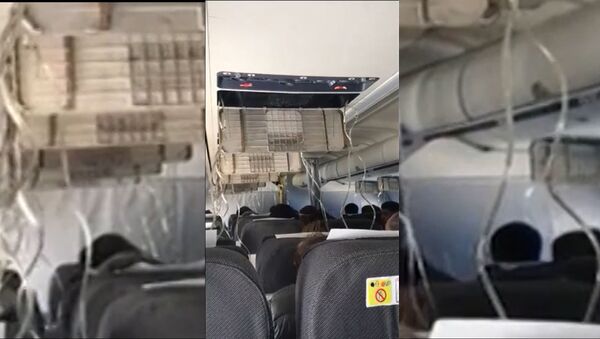 Пассажир снял на видео нештатную ситуацию на рейсе Москва - Берлин - Sputnik Latvija