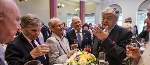 Торжественный прием в часть Дня России в посольстве России в Латвии - Sputnik Латвия