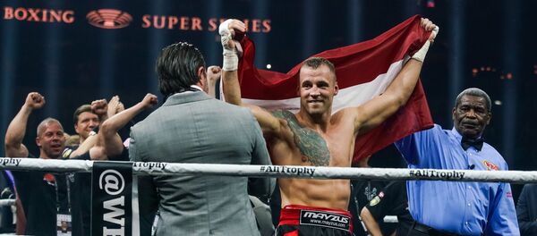 Полуфинал Всемирной боксерской суперсерии в Риге. Майрис Бриедис (Латвия) - Sputnik Латвия