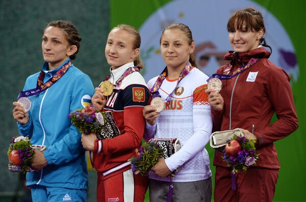 Анастасию Григорьеву и ее тренера наградят за золото Европейских игр Анастасию Григорьеву и ее тренера наградят за золото Европейских игр - Sputnik Латвия