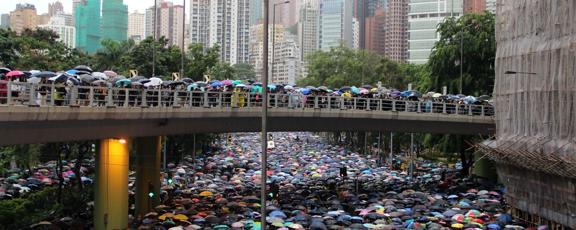 Акция протеста в Гонконге  - Sputnik Latvija, 1920, 22.08.2019