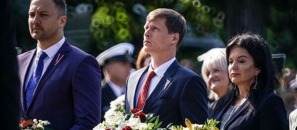 Министр внутренних дел Сандис Гиргенс, министр экономики Ральф Немиро, министр благосостояния Рамона Петравича  - Sputnik Латвия