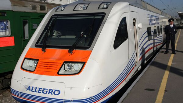Презентация скоростного поезда Аллегро в Санкт-Петербурге - Sputnik Латвия
