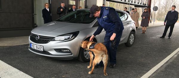 Досмотр машины на контрольно-пропускном пункте Виентули - Sputnik Латвия