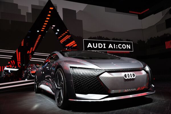 Автомобиль Audi AI:Con на международном автомобильном салоне во Франкфурте - Sputnik Латвия