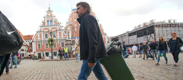 Пикет – Нет монополии! Нет TIrIga у здания Рижской думы - Sputnik Латвия