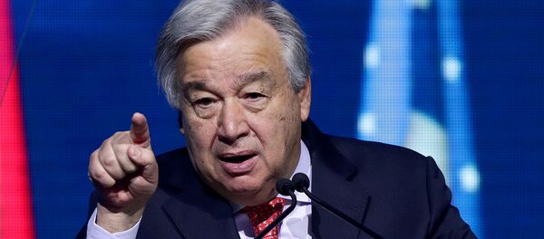 Генеральный секретарь ООН Антониу Гуттереш Генеральный секретарь ООН Антониу Гуттереш - Sputnik Latvija