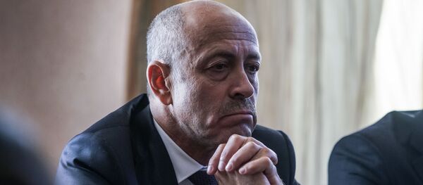 Мэр Риги Олег Буров на переговорах с делегацией Москвы - Sputnik Latvija