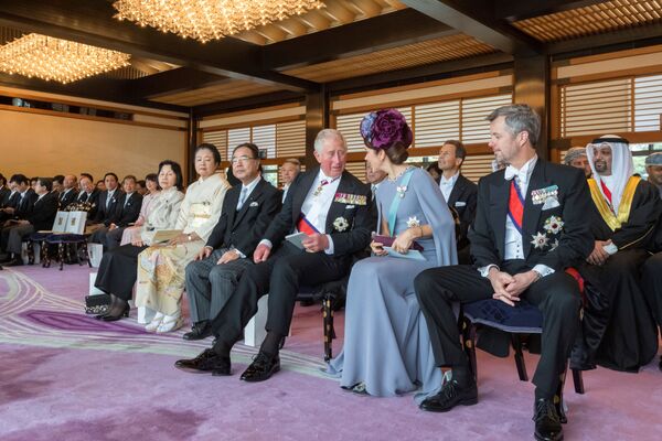 На церемонии присутствовал британский принц Чарльз, кронпринцесса Дании Мэри и кронпринц Фредерик - Sputnik Латвия