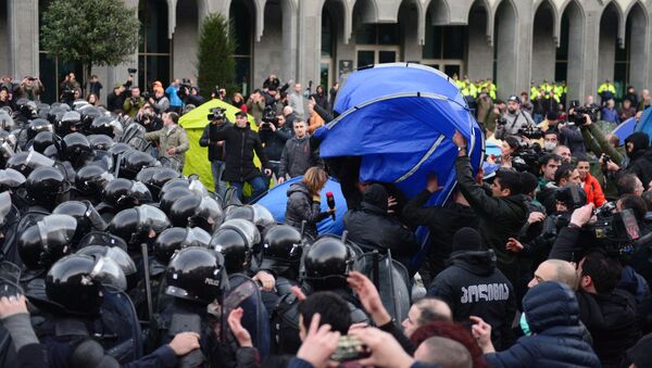 Акции протеста в Тбилиси - Sputnik Latvija