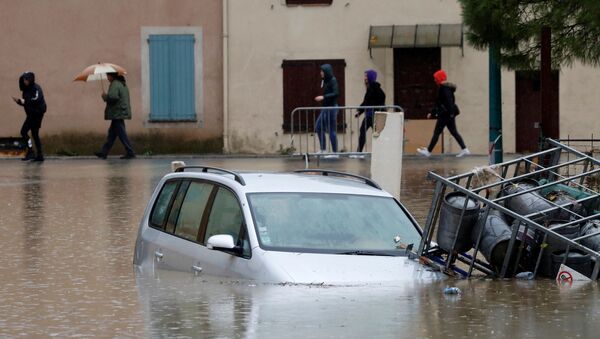 Последствия наводнения в Ле-Мюи, Франция  - Sputnik Латвия
