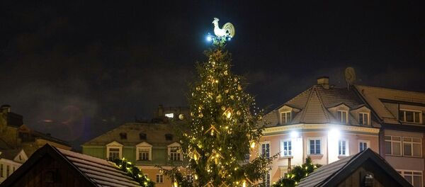 Рождественская елка на Домской площади в Риге Рождественская елка на Домской площади в Риге - Sputnik Латвия