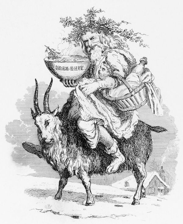 Английский фольклорный персонаж Father Christmas,1836 год - Sputnik Латвия