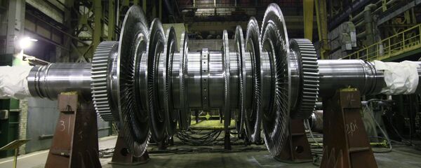 Участок сборки турбины К-1200 для Нововоронежской АЭС-2 на Ленинградском металлическом заводе ОАО Силовые машины. - Sputnik Латвия