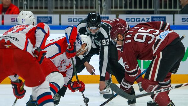 Игра регулярного чемпионата КХЛ по хоккею между Динамо (Рига) и ЦСКА (Москва) - Sputnik Латвия