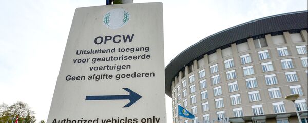 Вид на здание Организации по запрещению химического оружия в Гааге Вид на здание Организации по запрещению химического оружия в Гааге - Sputnik Latvija