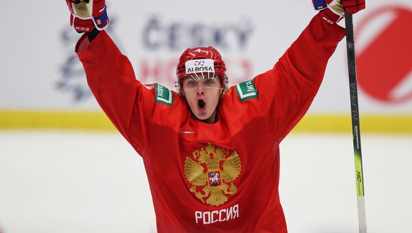 Защитник молодежной сборной России по хоккею Егор Замула - Sputnik Латвия