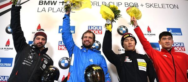 Слева направо: Мартинс Дукурс (Латвия), Александр Третьяков (Россия), Юн Сун Бин (Южная Корея), Генг Вэньцян (КНР) - Sputnik Латвия