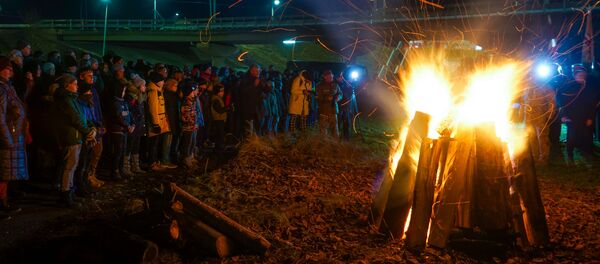 Памятное мероприятие на Закюсале, посвященное 29-летней годовщине баррикад - Sputnik Латвия