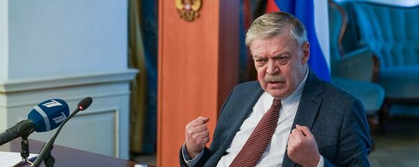 Пресс-конференция по случаю Дня дипломатического работника с участием российского посла Евгения Лукьянова - Sputnik Латвия