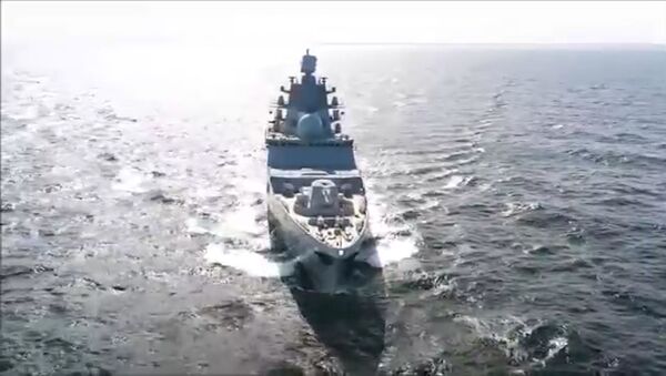 Россия испытала новейший фрегат Адмирал флота Касатонов - видео - Sputnik Латвия