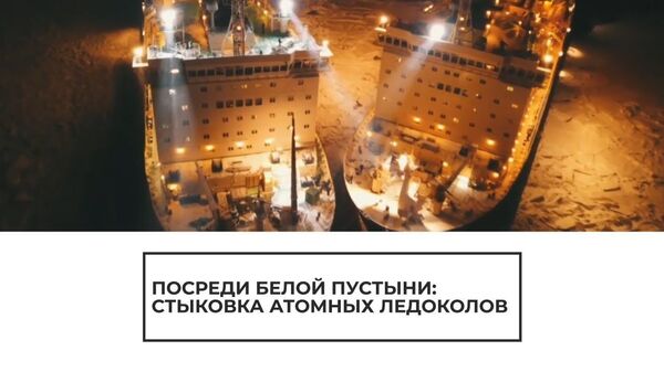Российские атомные ледоколы Таймыр и Вайгач провели стыковку у берегов Ямала - Sputnik Латвия