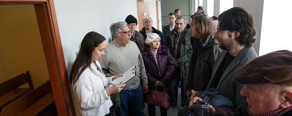 Александр Филей пришел на заседание суда - Sputnik Латвия