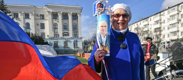 Празднование 6-й годовщины воссоединения Крыма с Россией в Симферополе - Sputnik Латвия