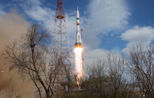 Запуск пилотируемого корабля Союз МС-16 с экипажем МКС-63 - Sputnik Латвия
